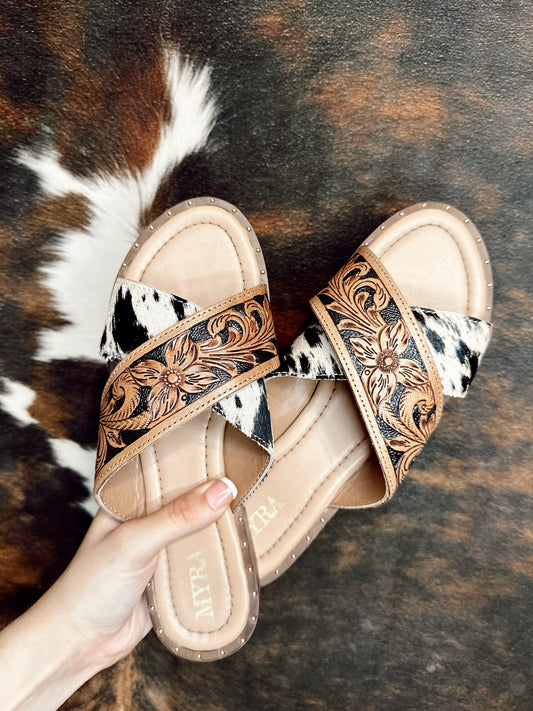 Chappy Western Tooled Sandals