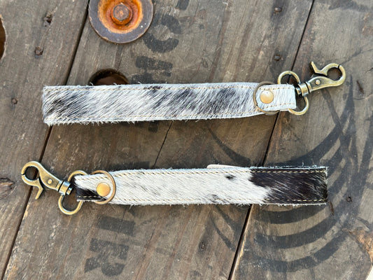 Large Cowhide Leather Wristlet