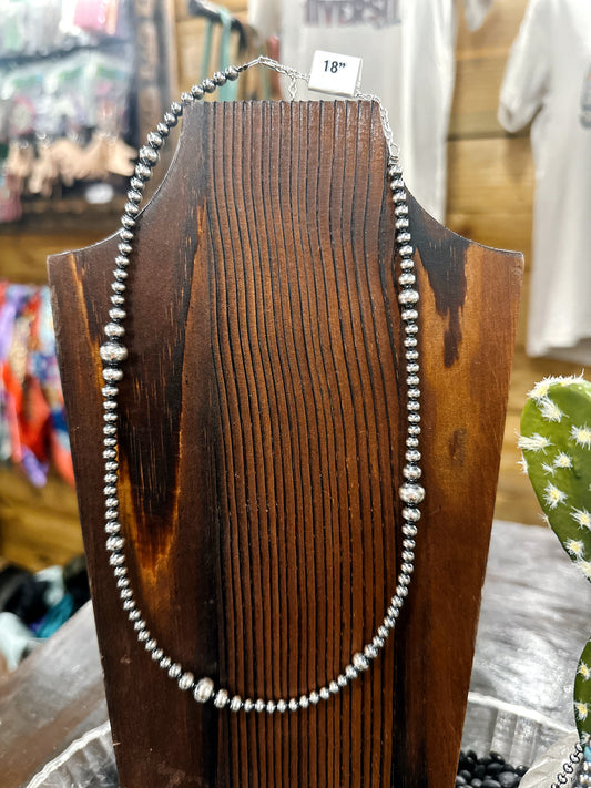 18” Graduated Sterling Pearls