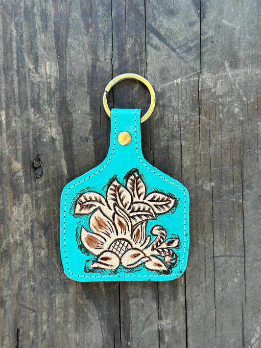 Mollye Leather EarTag Keychain