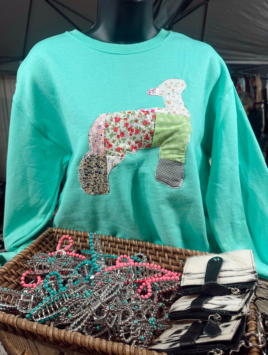 Teal Show Animal Crewneck *Ships 2/1*