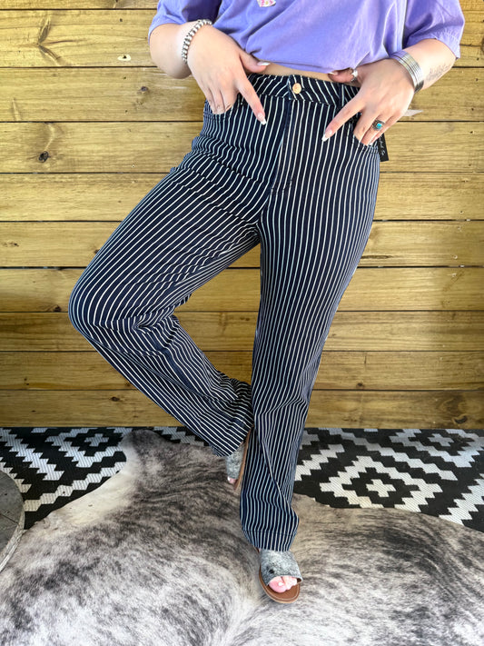 Judy Blue Striped Stretchy Denim Jeans