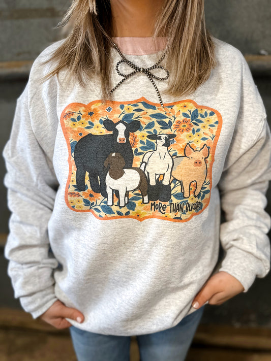 Floral Livestock Crewneck