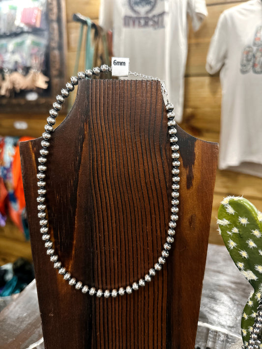 6mm 16” Sterling Pearls
