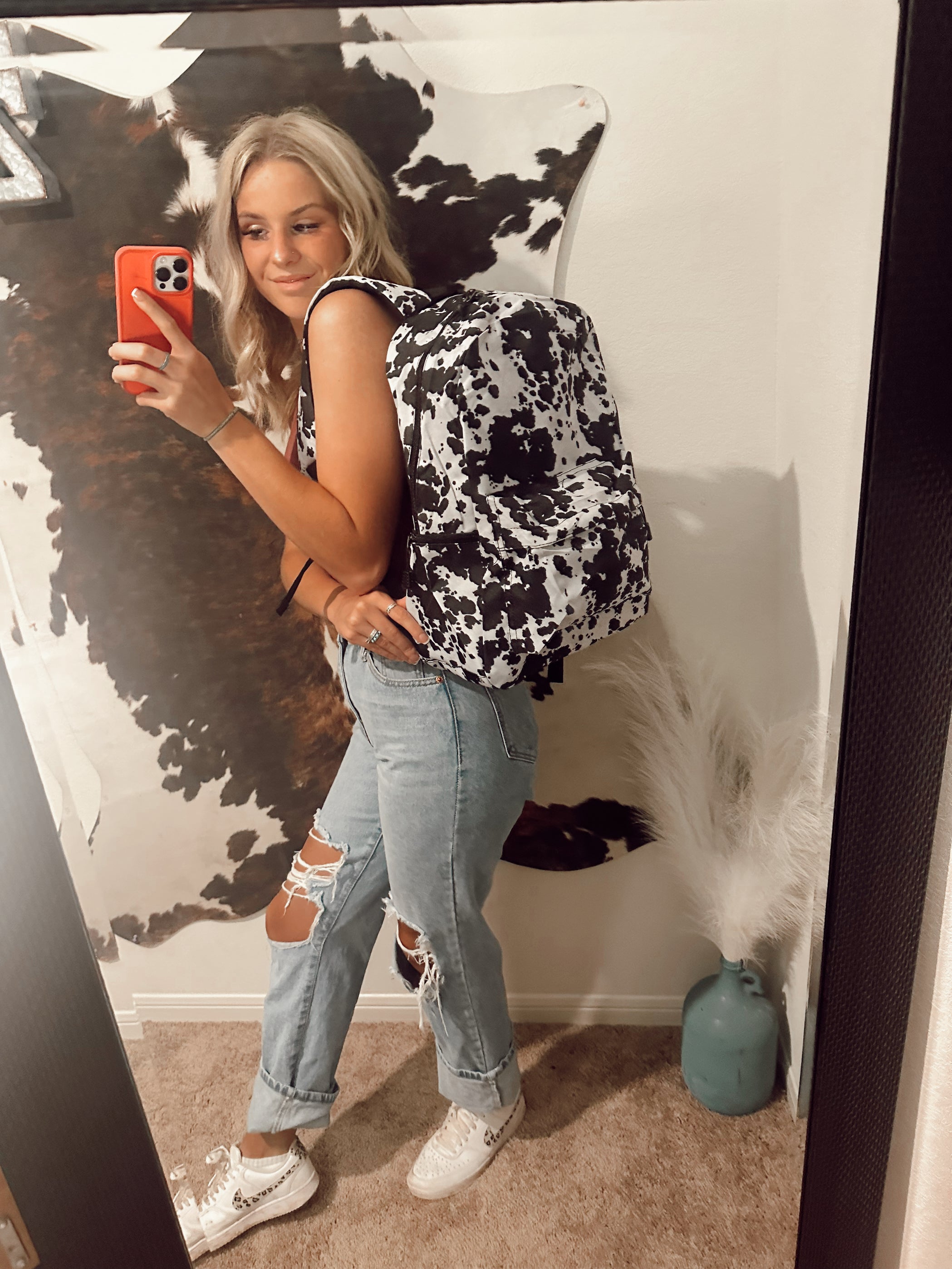 Cow Print Backpack – More Than Buckles Western Brand